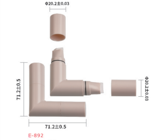 최신 회사 블로그 L‑Shaped Angled Cosmetic Pen Tube E‑892, Ergonomic Packaging for Liquid Brow & Concealer